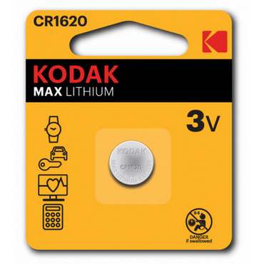 Батарейка дисковая литиевая тип CR1620  Kodak (1шт в блистере)