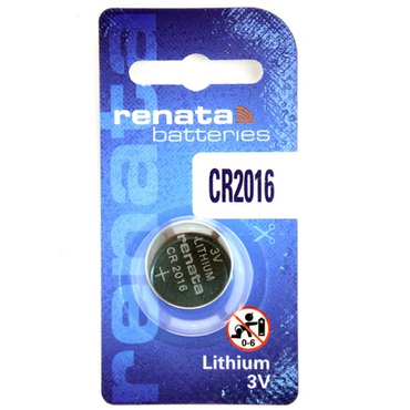 Батарейка дисковая литиевая тип CR2016, Renata (1шт в блистере)