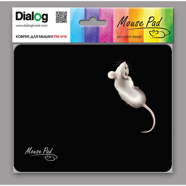 Коврик для мыши Dialog PM-H15 black с рисунком мышки