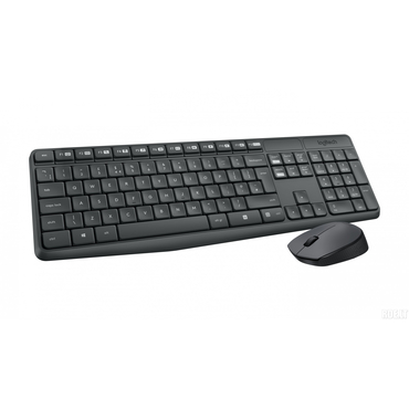 Комплект Logitech Wireless Combo MK235 клавиатура+оптическая мышь  серый (920-007948)