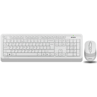 Комплект клавиатура + мышь A4Tech Fstyler FG1010 беспроводной, мультимедиа, USB, бело-серый