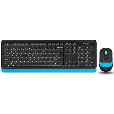 Комплект клавиатура + мышь A4Tech Fstyler FG1010 беспроводной, мультимедиа, USB, черно-синий