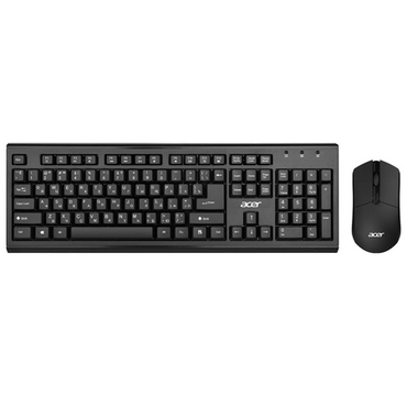 Комплект клавиатура + мышь Acer OKR120 беспроводной, мультимедиа, USB, чёрный