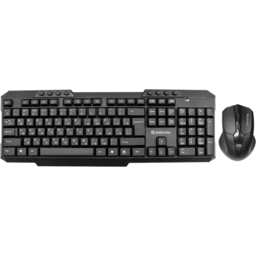 Комплект клавиатура + мышь Defender Jakarta C-805 беспроводной, USB, чёрный