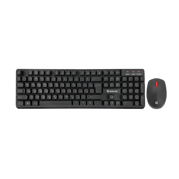 Комплект клавиатура + мышь Defender Milan C-992 беспроводной, silent, мультимедиа, USB, чёрный