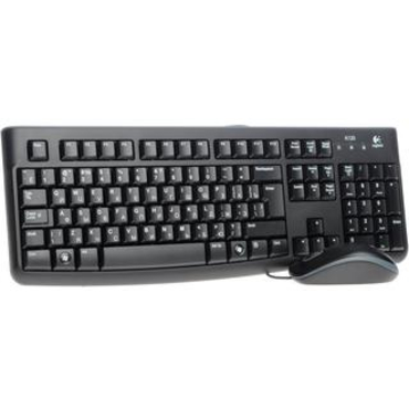 Комплект клавиатура + мышь Logitech Desktop MK120, USB, чёрный (920-002561)