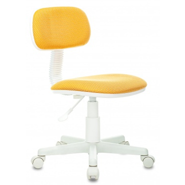 Кресло детское Бюрократ CH-W201NX/YELLOW желтый V398-30 крестов. пластик пластик белый