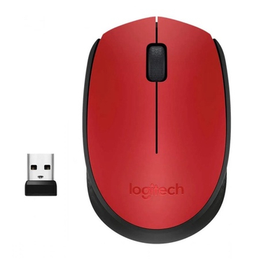 Мышь Logitech M170 беспроводная, 1000dpi, USB, красный (910-004648)
