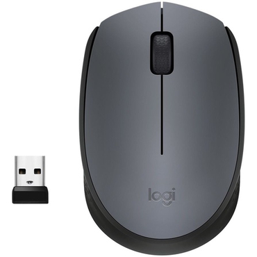 Мышь Logitech M170 беспроводная, 1000dpi, USB, серый (910-004646)