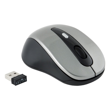 Мышь Oklick 435MW Wireless Nano 4butt (1600DPI) USB чёрно-серый