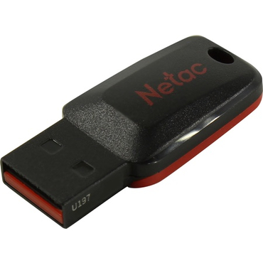 Память USB 2.0 16 GB Netac U197, черный (NT03U197N-016G-20BK)