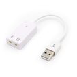 External USB 2.0 Virtual 7.1 Channel 3D Audio Sound Card White Converter Adapter — основная фотография