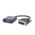 Адаптер DVI-D-VGA 25M/15F 0,2м черный, Cablexpert A-DVID-VGAF-01 — основная фотография