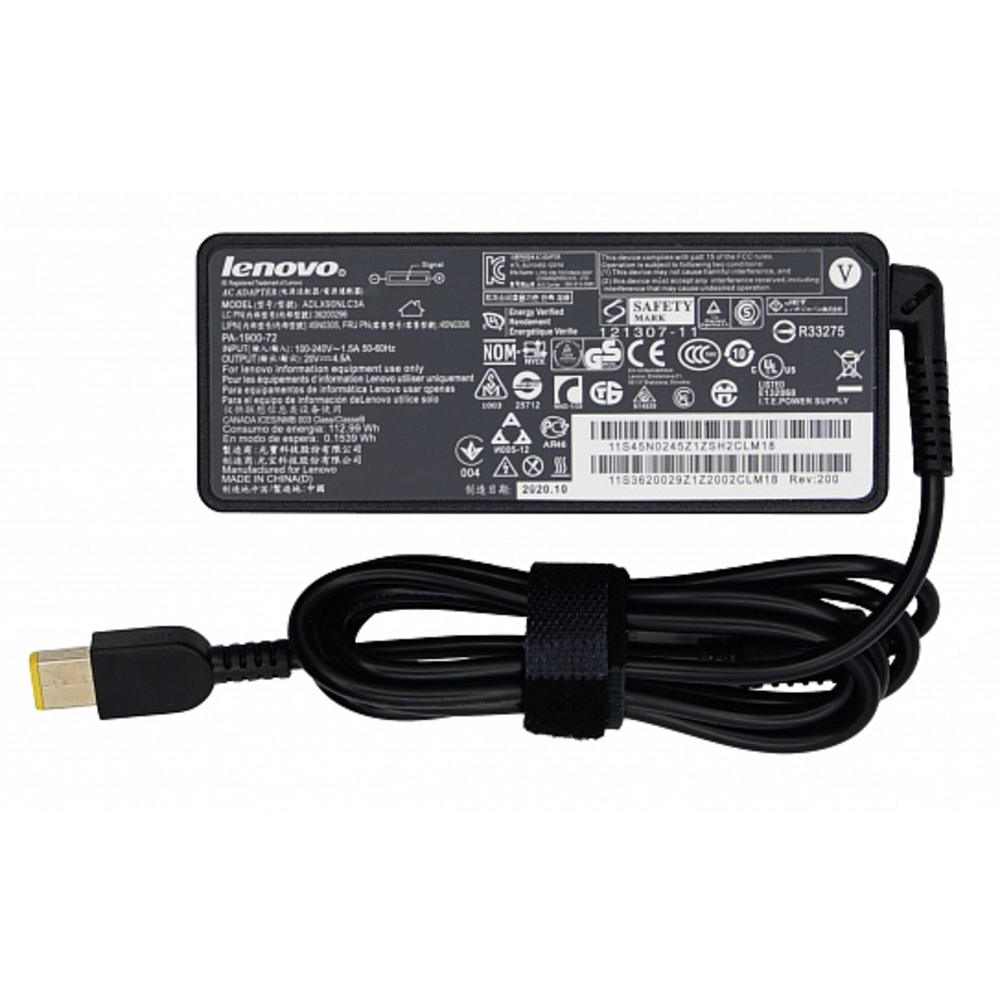 Блок питания Lenovo 20V 4.5A 90W / ADLX90NLC3A / ADP-90XD B / IdeaPad G500 / PA-1900-72 / Z510 (штекер Flat)
