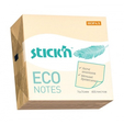 Блок самоклеящийся бумажный Stick`n ECO 21799 76x76мм 400лист. 60г/м2 пастель желтый (цена за 1шт, кратно 12шт) — основная фотография