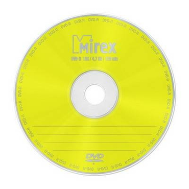 ДИСК DVD-R Mirex 4 7GB  16x  SLIM-футляр (UL130003A1S)