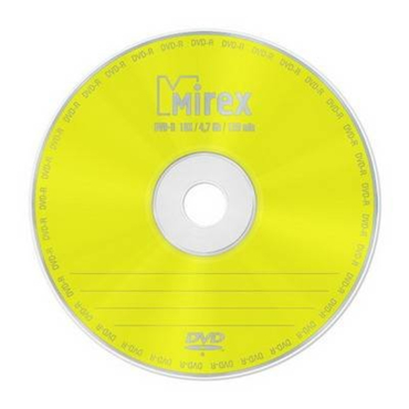 Диск DVD-R Mirex 4,7GB, 16x, 1шт, SLIM-футляр