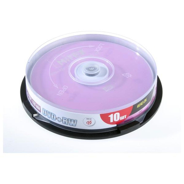 Диск DVD+RW Mirex 4,7GB, 4x, КОМПЛЕКТ 10шт, Cake Box (UL130022A4L)