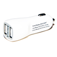 Зарядное устройство автомобильное Continent белый 2 4A/2*USB ZA20-292WT/P1 с кабелем microUSB — основная фотография