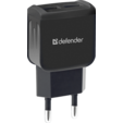 Зарядное устройство сетевое Defender EPA-13 черный, 2xUSB, 5V/2.1А, пакет — основная фотография