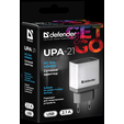 Зарядное устройство сетевое Defender UPA-21 белый  1xUSB  5V/2.1А — основная фотография