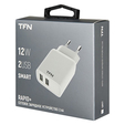 Зарядное устройство сетевое TFN TFN-WCRPD12W2UWH RAPID+ 2USB, 12W,  2.4A, без кабеля,  белый — основная фотография