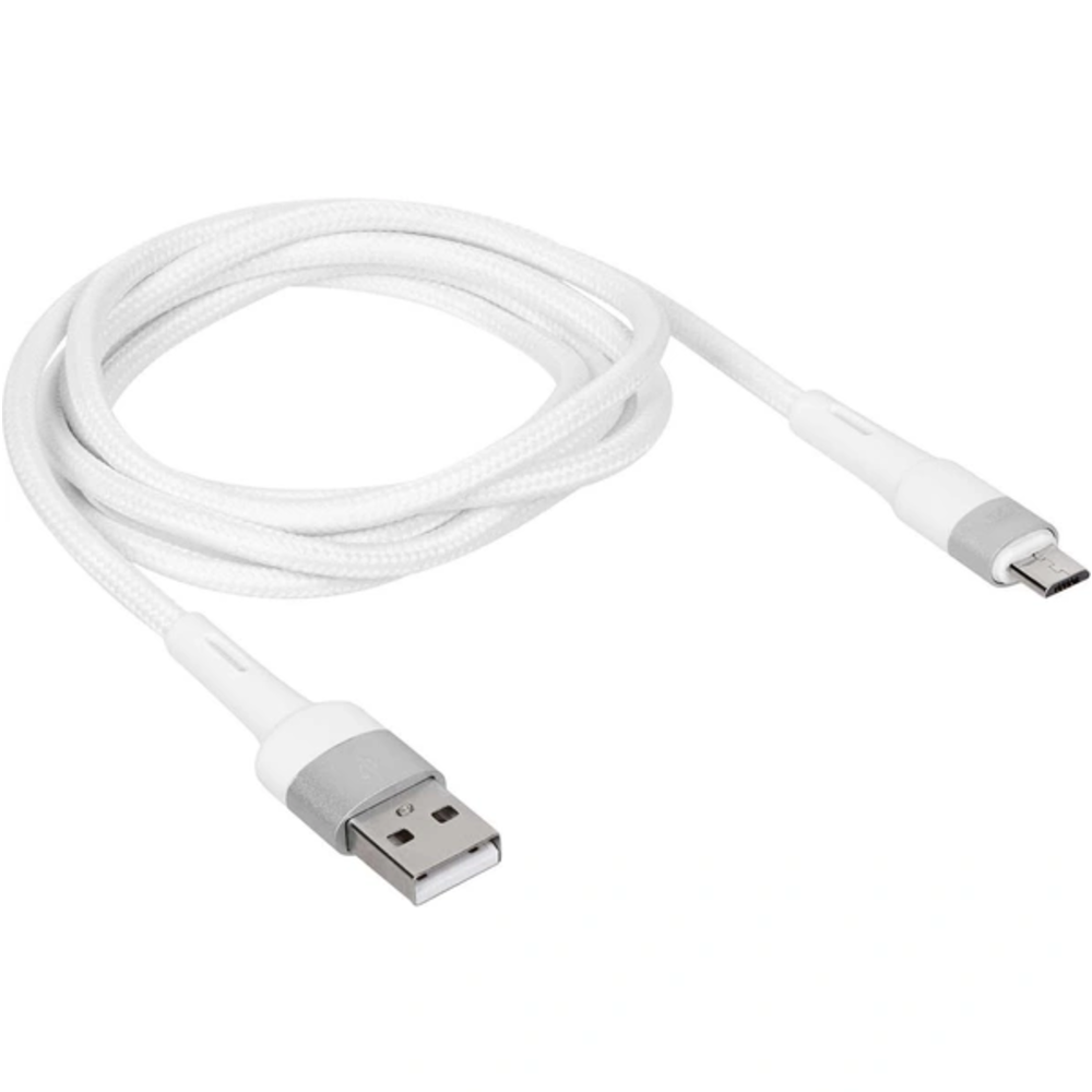 Кабель TFN microUSB Envy 1.2m нейлон wht