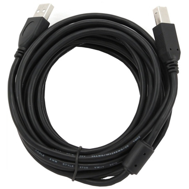Кабель USB 2.0 AB (4,5М) Pro CCF-USB2-AMBM-15 (феррит. фильтр, позол. конт.) черный