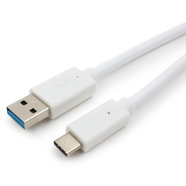 Кабель USB 3.0 AM/Type-C, QC3.0, 3A, 36Вт, медь, Pro, 1.8м, белый, пакет Cablexpert CCP-USB3-AMCM-6-W