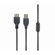 Кабель удлинительный USB 2.0 AM/AF  4 5 м Pro ферит. кольца  экран Gembird CCF-USB2-AMAF-15 — основная фотография