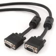 Кабель удлинительный монитор-VGA card (15M-15М) 10м тройной экран, феррит.кольца черный Cablexpert CC-PPVGA-10M-B — основная фотография