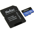 Карта памяти microSDHC [класс 10] 16 GB Netac P500 + SD адаптер (80MB/s) (NT02P500STN-016G-R) — основная фотография