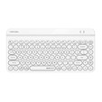 Клавиатура A4Tech FStyler FBK30 беспроводная, мультимедиа, slim, влагоустойчивая, USB/Bluetooth, белый — основная фотография