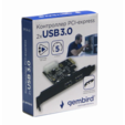 Контроллер USB Gembird SPCR-01, в PCI, порты: 2 внешних USB 3.0 — основная фотография