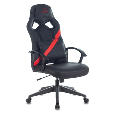 Кресло игровое Бюрократ, Zombie DRIVER RED (черный/красный искусственная кожа с подголов. крестовина пластик)