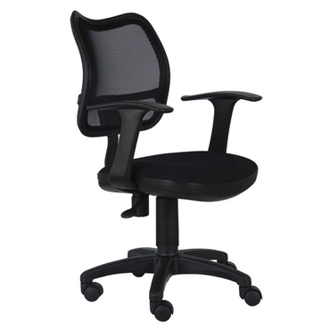 Кресло офисное Бюрократ, CH-797 AXSN/26-28 (спинка черная сетка, сиденье черное , Т-образные подлокотники)
