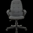 Кресло руководителя Бюрократ CH 002 Fabric серый 3C1 крестов. пластик — фотография 3