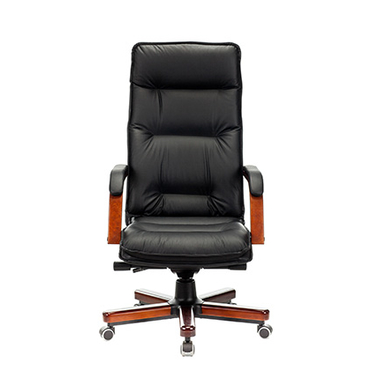 Кресло руководителя Бюрократ, T-9927WALNUT/BLACK (черный кожа крестовина дерево)