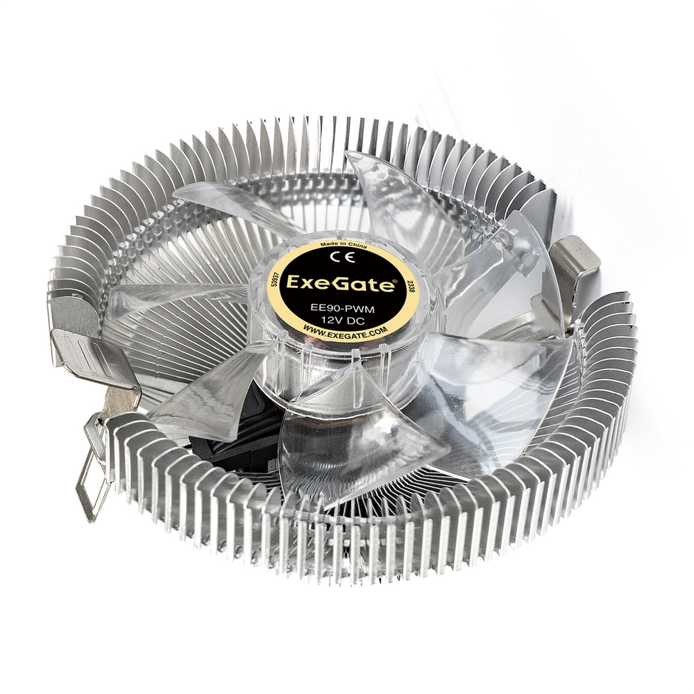 Кулер ExeGate EE90-PWM (Al, LGA 775/1150/1151/1155/1156/1200/1700/AM2/AM2+/AM3/AM3+/AM4/FM1/FM2/754/, TDP 75W, Fan 90mm, PWM, 800-2400RPM, Hydro beari