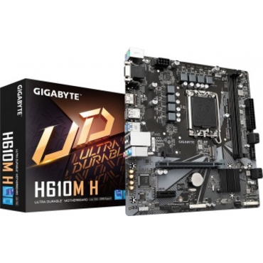 М/плата Gigabyte H610M H Soc-1700 Intel H610 2xDDR5 mATX AC`97 8ch(7.1) GbLAN+VGA+HDMI