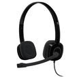 Наушники Logitech H151 с микрофоном, черный (981-000589) — основная фотография