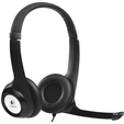 Наушники Logitech H390 с микрофоном, USB, чёрный (981-000406) — основная фотография