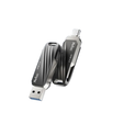 Память USB 3.0/USB Type-C 64 GB Netac US11, черный серебристый (NT03US11C-064G-32BK) — основная фотография