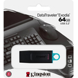 Память USB 3.2 64 GB Kingston DataTraveler Exodia, черный/голубой (DTX/64GB) — основная фотография