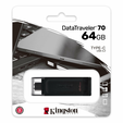 Память USB 3.2/USB Type C 64 GB Kingston DataTraveler 70, черный (DT70/64GB) — основная фотография