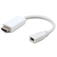 Переходник miniDisplayPort - HDMI, 20F/19M, 10см, белый, пакет A-mDPF-HDMIM-001-W Cablexpert, — основная фотография