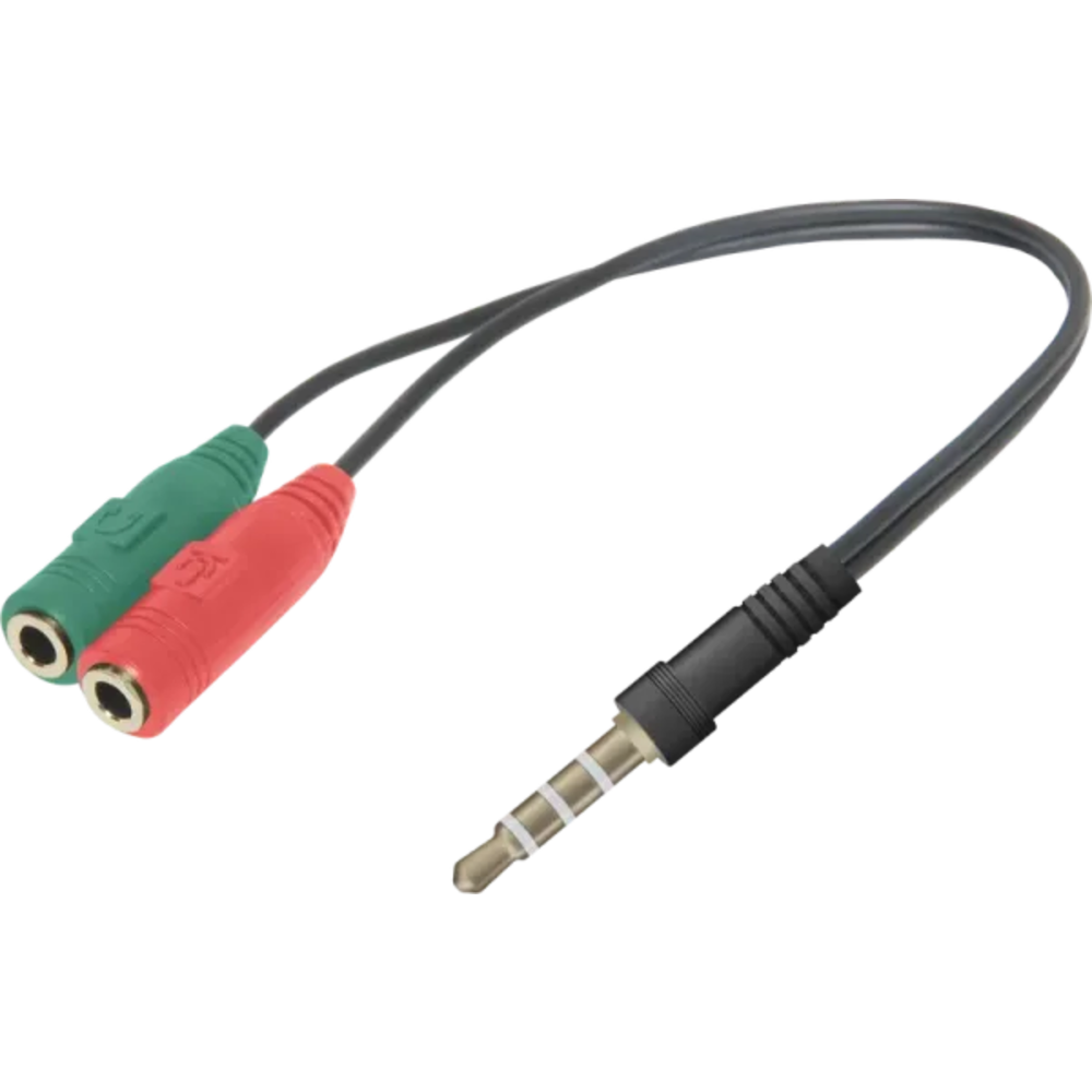 Переходник разветвитель аудио 2*3.5 мм jack—3.5 4pin jack 0,15м Defender Headset