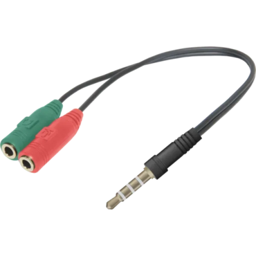 Переходник разветвитель аудио 2*3.5 мм jack—3.5 4pin jack 0,15м Defender Headset