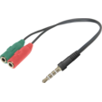 Переходник разветвитель аудио 2*3.5 мм jack—3.5 4pin jack 0,15м Defender Headset — основная фотография