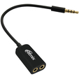 Переходник разветвитель аудио Ritmix RAS-150 Black Jack 2*3.5jack—3 5 мм mini-jack 0 15m — основная фотография